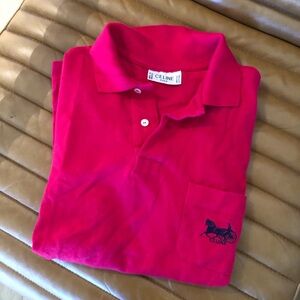 Vintage Celine pink polo shirt